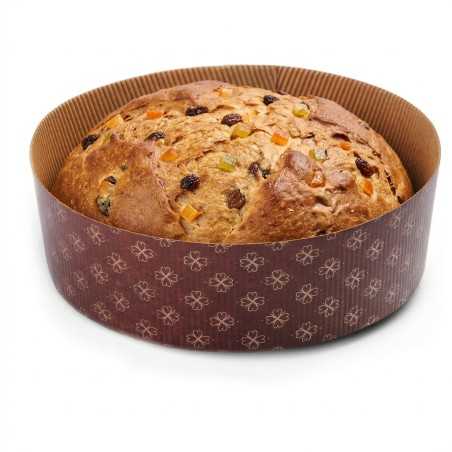 Forma panettone basso carta forno 500 g Ø 15,5 cm H 5,5 cm | Crovegli