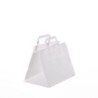 Borsa carta bianca manico piattino large 46+18x49 | Crovegli
