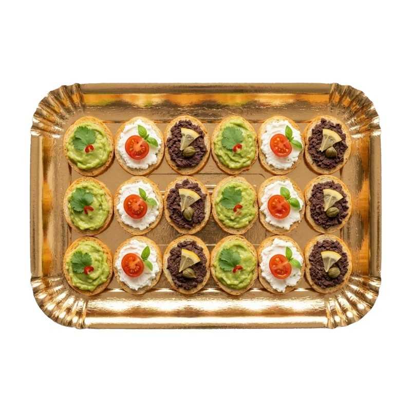 Vassoio cartone oro n.9 34x47 cm pasticceria gelateria | Crovegli