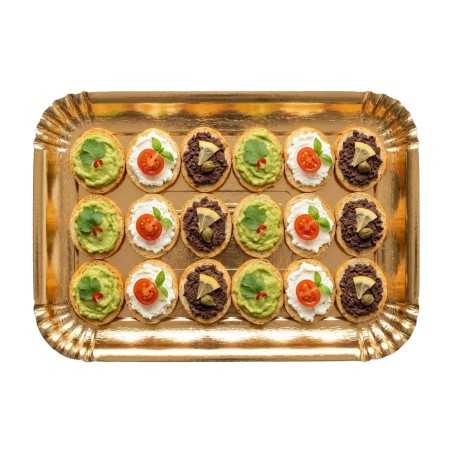 Vassoio cartone oro n.9 34x47 cm pasticceria gelateria | Crovegli