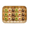 Vassoio cartone oro n.3 16x22,5 cm pasticceria gelateria | Crovegli