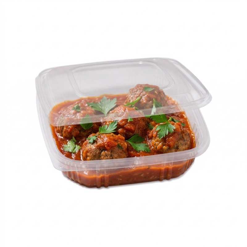 Contenitore PP 250cc 10x10 cm H 3,5 cm microonde | Crovegli