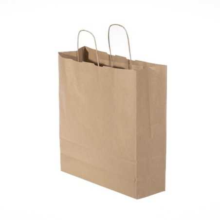 Borsa carta avana manico ritorto 36+12x43 cm | Crovegli
