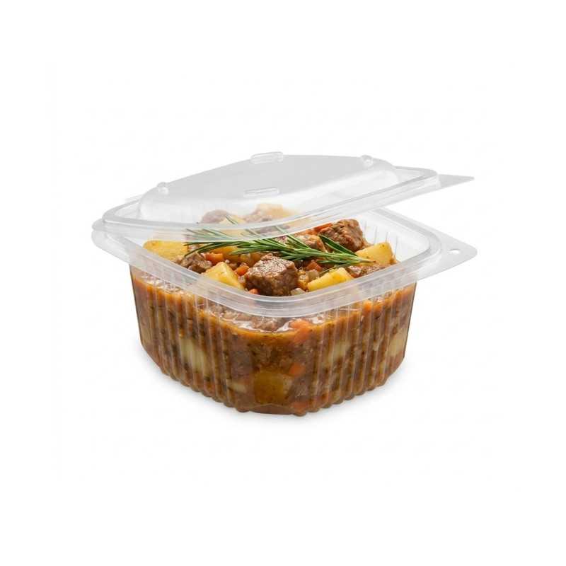 Contenitore PP 750cc 13x13 cm H 5,7 cm microonde | Crovegli