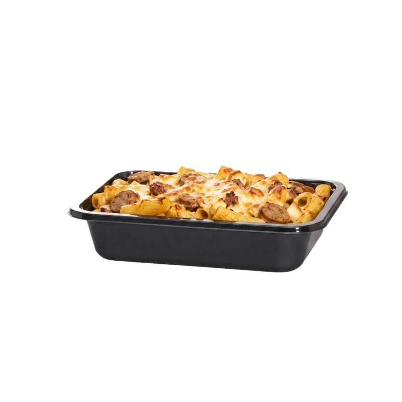 Vaschetta CPET nero 187x137 H40 680ml forno microonde | Crovegli
