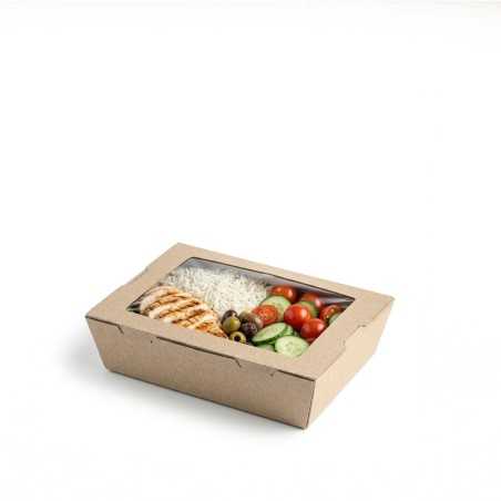 Scatola LunchBox avana con finestra 12x8,8x3,7 cm | Crovegli