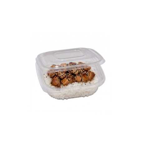 Contenitore PP 500cc piatto 15,5x15,5 cm H 3,7 cm microonde | Crovegli