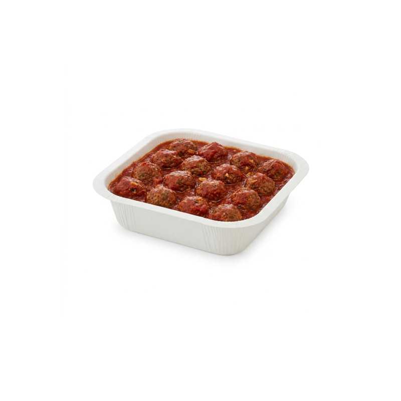 Vaschetta cellulosa VS35P1 termosaldabile 135x135 H35 1 porzione microonde | Crovegli