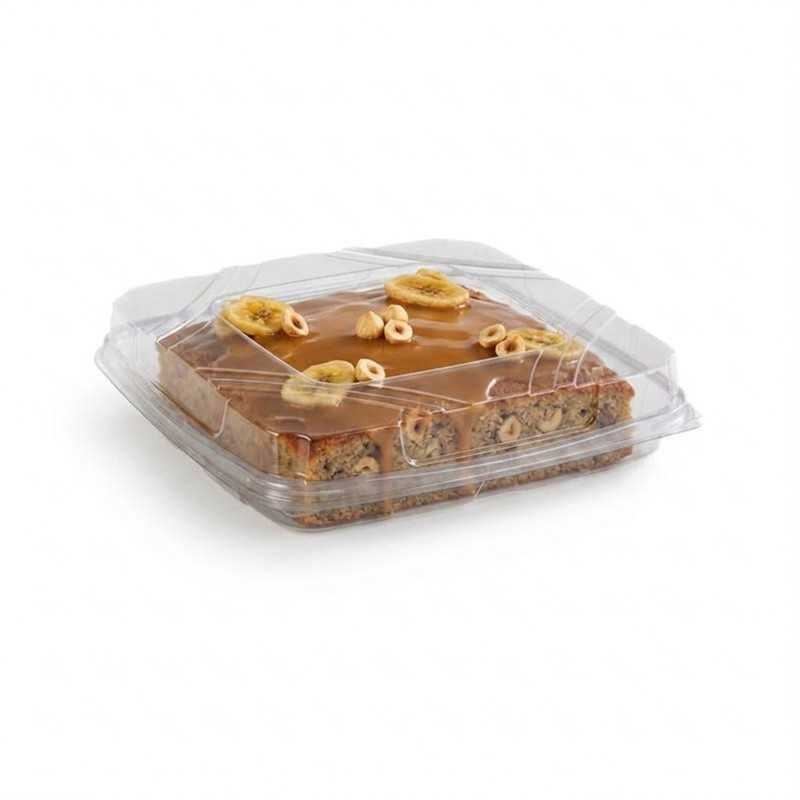 Vaschetta PET quadrata porta torta 22x22 cm H 50 mm | Crovegli