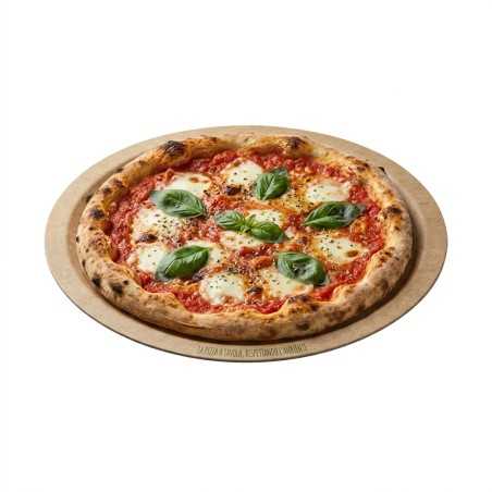 Piatto pizza cartone avana diametro 32 cm monouso | Crovegli