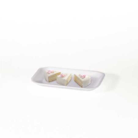 Vassoio polistirolo espanso 202 bianco non drenante 200x135 H18 mm carni formaggi | Crovegli