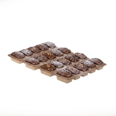 Teglia 20 stampi plumcake cartoncino rigido 40×80 mm H 40 mm | Crovegli