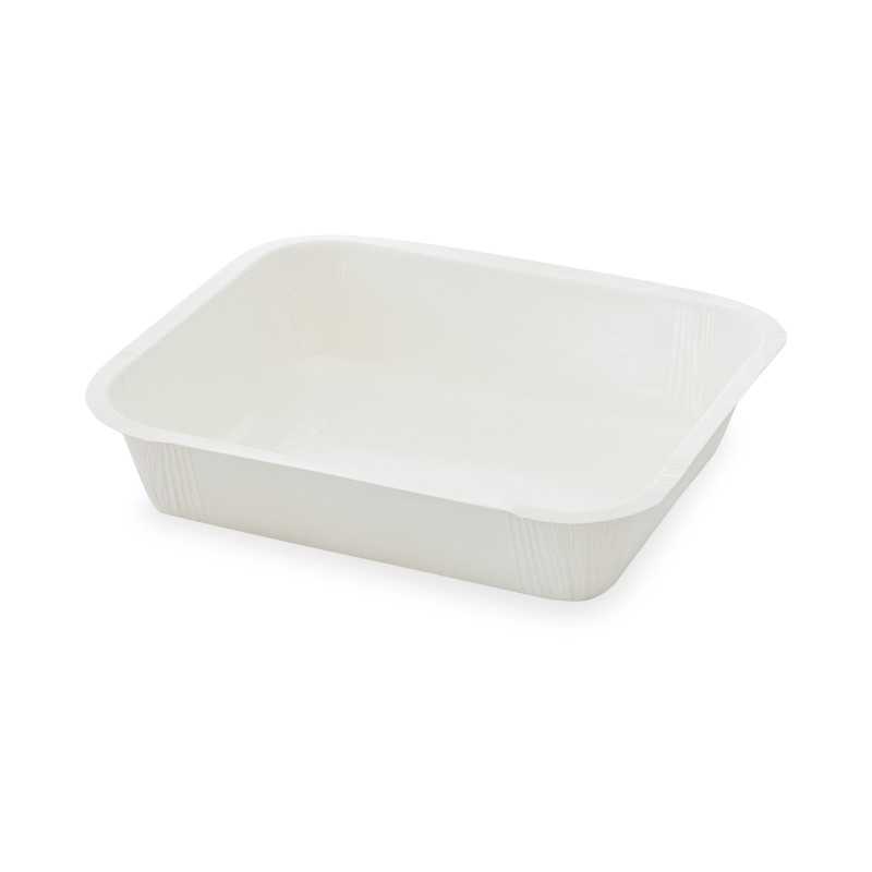 Vaschetta cellulosa VS45P termosaldabile 180x210 H45 4 porzioni microonde | Crovegli