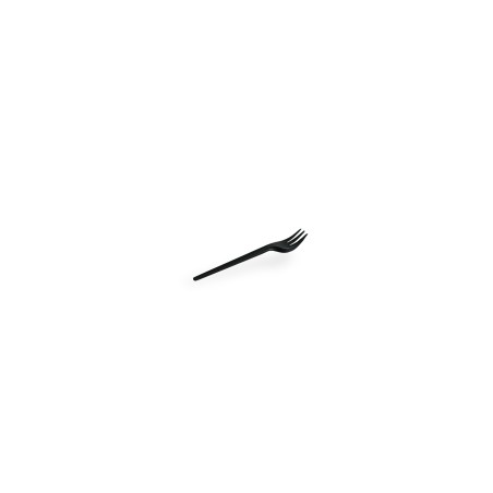 Forchettina finger food compostabile CPLA nera 10 cm assaggi | Crovegli