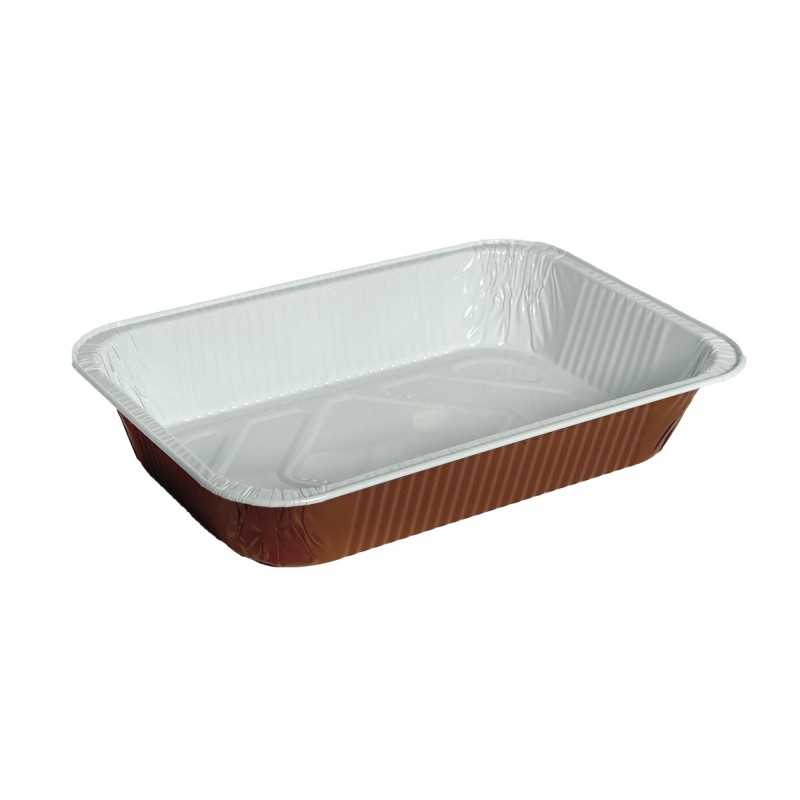 Contenitore alluminio 111 laccato rame 4 porzioni | Crovegli