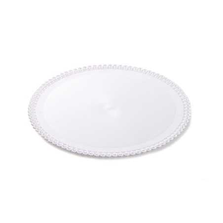 Disco PS bianco bordo trinato diametro 30 cm dolci | Crovegli