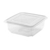 Vaschetta PET rettangolare 12,5x14,8 cm H 50 mm 500cc coperchio | Crovegli