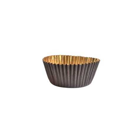 Pirottino rotondo Royal N 5 carta cottura marrone oro Ø 40 mm H 24,5 mm | Crovegli