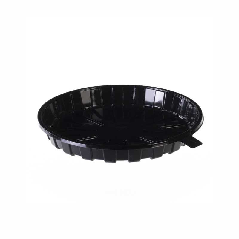 Vaschetta rotonda nera porta torta Ø 18 cm con coperchio | Crovegli