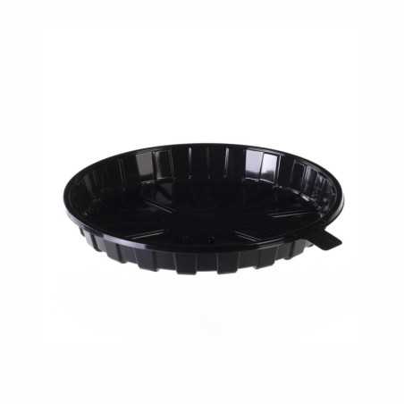 Vaschetta rotonda nera porta torta Ø 18 cm con coperchio | Crovegli
