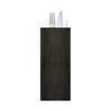 Busta portaposate in carta gialla colorata nero con tovagliolo 38x38 cm 2 veli | 700 pezzi