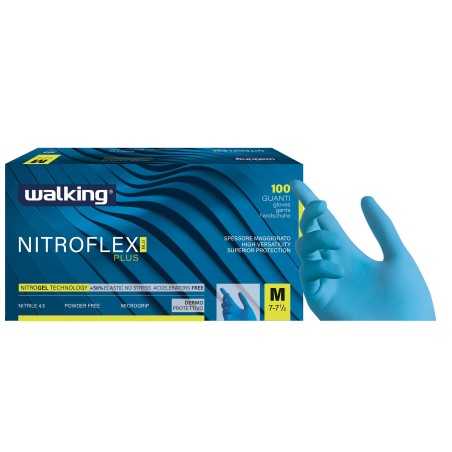 Guanto nitrile blu NitroflexPlus taglia S | Crovegli