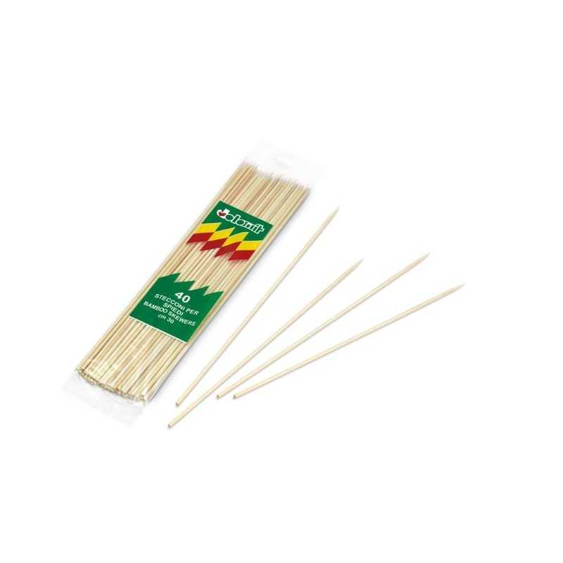 Spiedo legno 30 cm sottoimbustato spiedini maxi carne pesce frutta | Crovegli