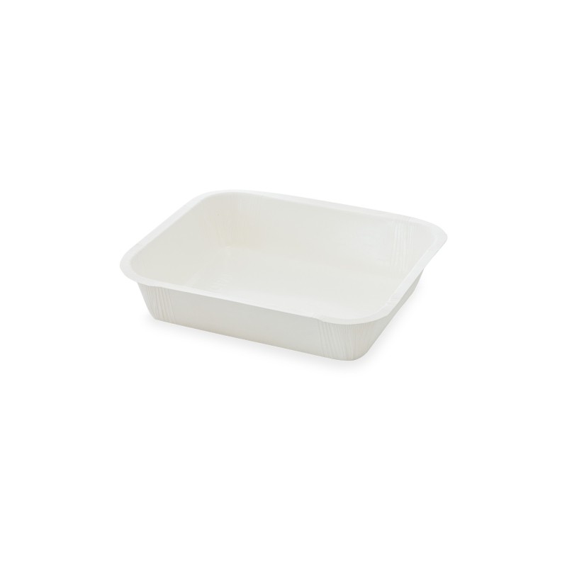 Vaschetta cellulosa VS35P termosaldabile 184x135 H40 2 porzioni microonde | Crovegli
