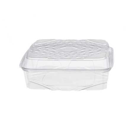 Vaschetta PET quadrata porta torta 18x18 cm H 65 mm | Crovegli
