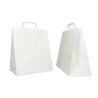 Borsa carta bianca manico ritorto take-away 25+15x24 | Crovegli