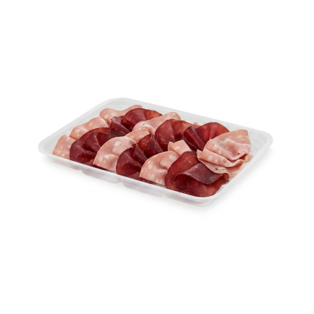 Vassoio rPET GA20G barrierato 210x270 H20 salumi affettati atmosfera protetta | Crovegli