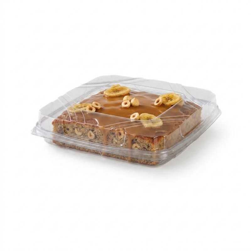 Vaschetta PET quadrata porta torta 18x18 cm H 50 mm | Crovegli