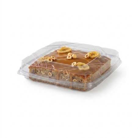 Vaschetta PET quadrata porta torta 18x18 cm H 50 mm | Crovegli