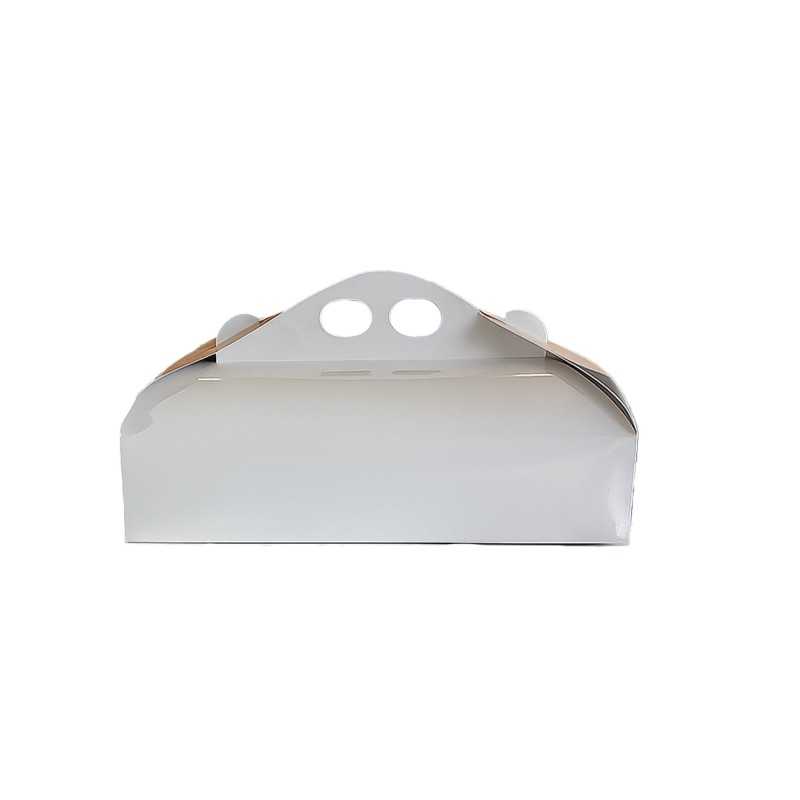 Scatola torta quadrata bianco Vitrè 45x45x10 cm | Crovegli