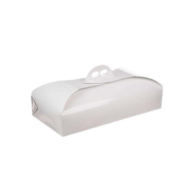 Scatola torta rettangolare bianco Vitrè 18x34x10 | Crovegli