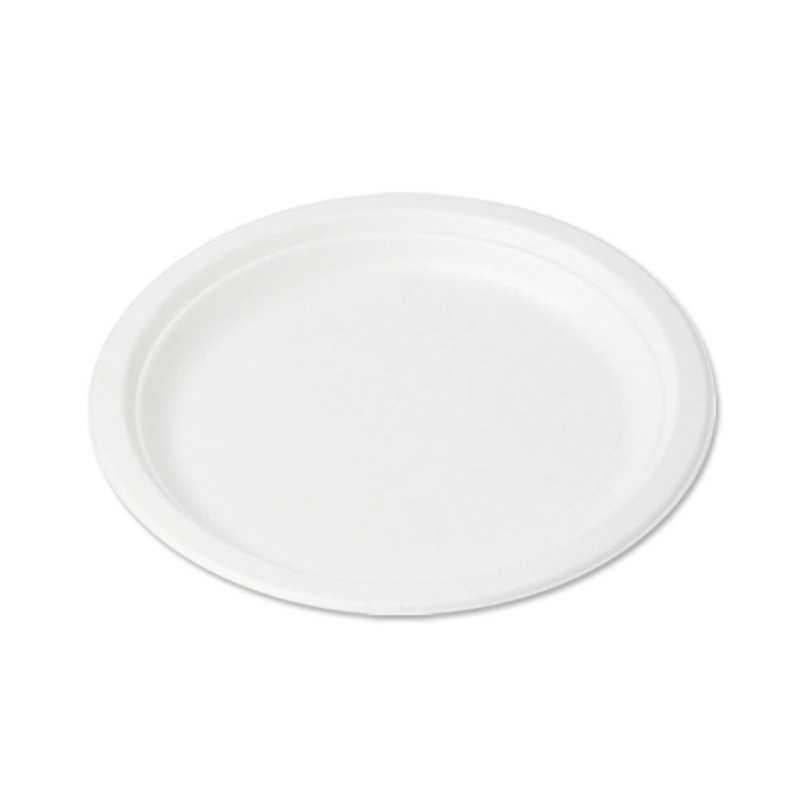 Piatto piano quadrato polpa cellulosa bio PFAS free 26x26 cm | Crovegli