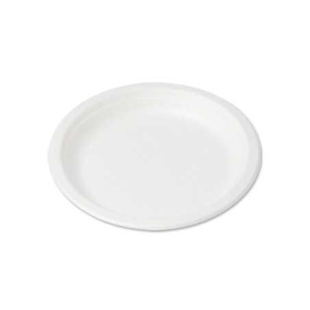 Piatto piano rotondo polpa cellulosa bio PFAS free Ø22,5 cm | Crovegli