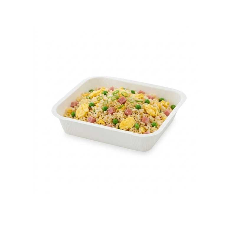 Vaschetta cellulosa VS35P termosaldabile 184x135 H40 2 porzioni microonde | Crovegli