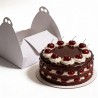Scatola torta quadrata bianco Vitrè 25x25x7 cm | Crovegli