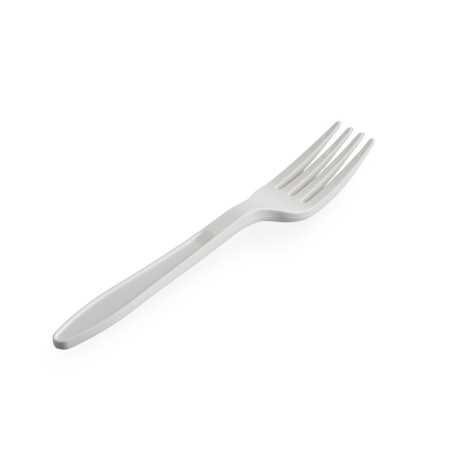 Forchetta compostabile CPLA bianca 18 cm monouso | Crovegli