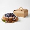 Scatola torta quadrata Ecolife avana 17x17x7 cm | Crovegli