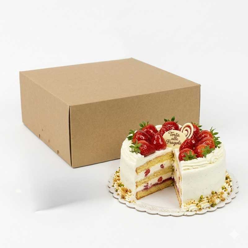 Scatola torta Dama Ecolife avana 27x27x10 | Crovegli