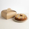 Scatola torta quadrata Ecolife avana 21x21x10 cm | Crovegli