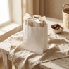 Borsa carta bianca manico piattino 32+16x44 cm | Crovegli