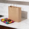 Borsa carta avana manico ritorto 36+12x43 cm | Crovegli