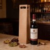 Portabottiglie carta avana manico a fagiolo 11x9x42 | Crovegli