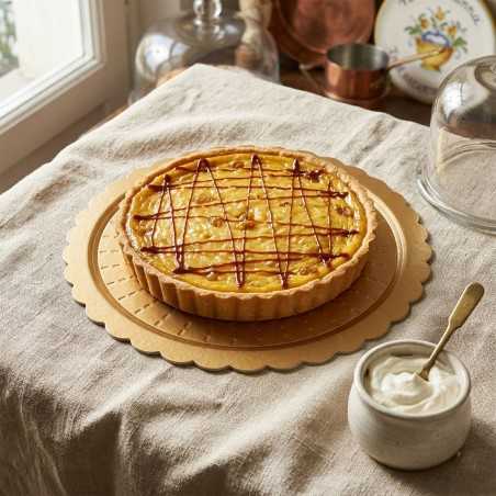 Disco sottotorta Pegaso dorato smerlato Ø 36 cm pasticceria gelateria | Crovegli