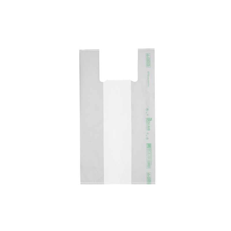 Shopper biodegradabile compostabile 32+20x60 cm 18 g trasporto merce | Crovegli