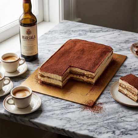 Tavoletta cartone oro nero 42x42 cm pasticceria gelateria | Crovegli