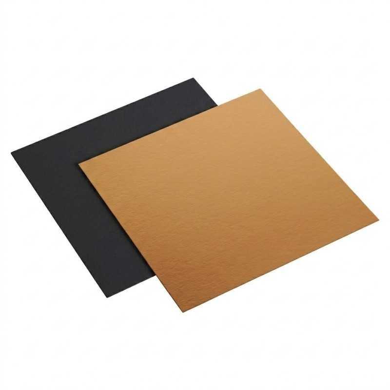 Tavoletta cartone oro nero smerlato 43x45 cm pasticceria gelateria | Crovegli
